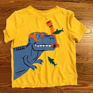 Old Navy Dinosaur T Rex Graphic Rashguard for Toddler Boys 3T
